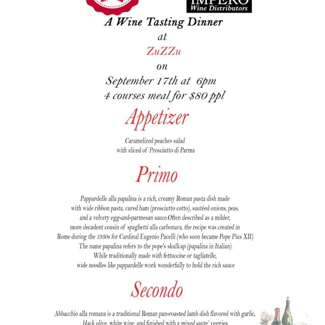 🍷 You’re Invited to a Special Wine Tasting at ZuZZu! 🍷